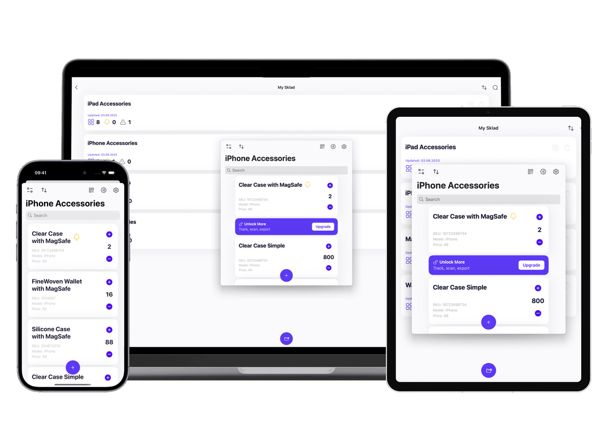 Inventory App for iPhone, iPad, Mac & Web | Sklad